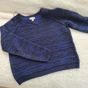 Calvin Klein women crew knit sweater in blue black
